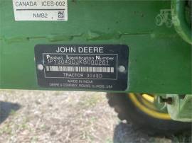 2020 JOHN DEERE 3043D