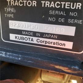 2016 KUBOTA B2301HSD