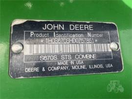 2013 JOHN DEERE S670