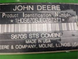 2014 JOHN DEERE S670