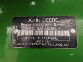 2018 JOHN DEERE S780