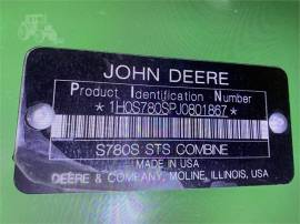 2018 JOHN DEERE S780