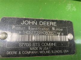 2019 JOHN DEERE S770