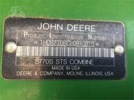 2020 JOHN DEERE S770